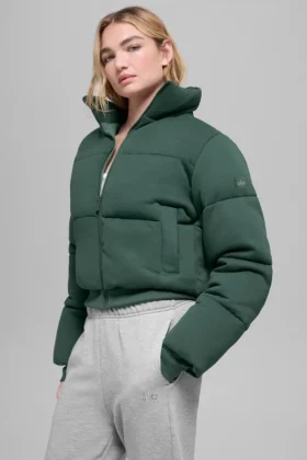 Sweat-shirt matelassé – Vert trèfle