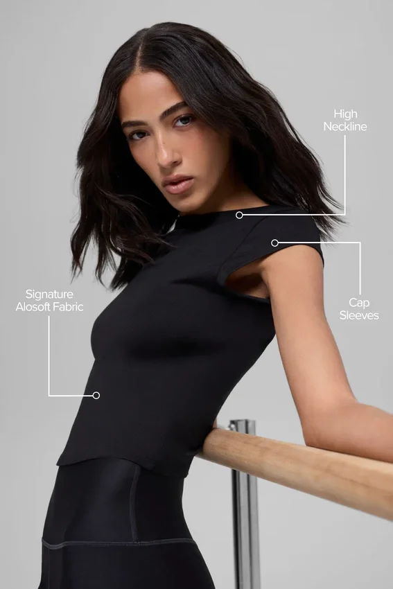 T-shirt Alosoft Back for More – Noir