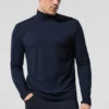 T-shirt à col montant et manches longues Conquer Reform - Bleu marine