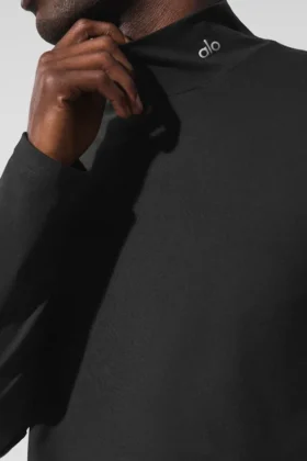 T-shirt à col montant et manches longues Conquer Reform – Noir