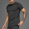 T-shirt à col rond Alo Vapor à manches courtes - Anthracite