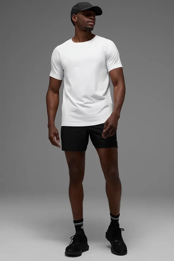 T-shirt à col rond et Manches courtes Alo Vapor - Blanc