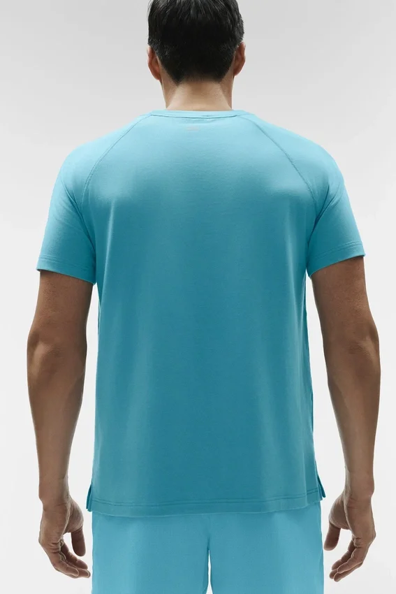 T-shirt à col rond et manches courtes Alo Vapor - Bleu Breeze
