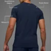 T-shirt à col rond et Manches courtes Alo Vapor - Bleu marine
