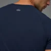 T-shirt à col rond et Manches courtes Alo Vapor - Bleu marine