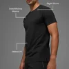 T-shirt à col rond et Manches courtes Alo Vapor - Noir