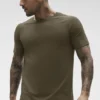 T-shirt à col rond et manches courtes Alo Vapor - Olive Tree