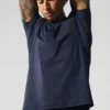 T-shirt à col rond et manches courtes Conquer Reform - Bleu marine
