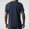 T-shirt à col rond et manches courtes Conquer Reform - Bleu marine