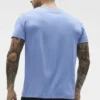T-shirt à col rond et manches courtes Conquer Reform - Bleu Provence chiné