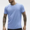 T-shirt à col rond et manches courtes Conquer Reform - Bleu Provence chiné