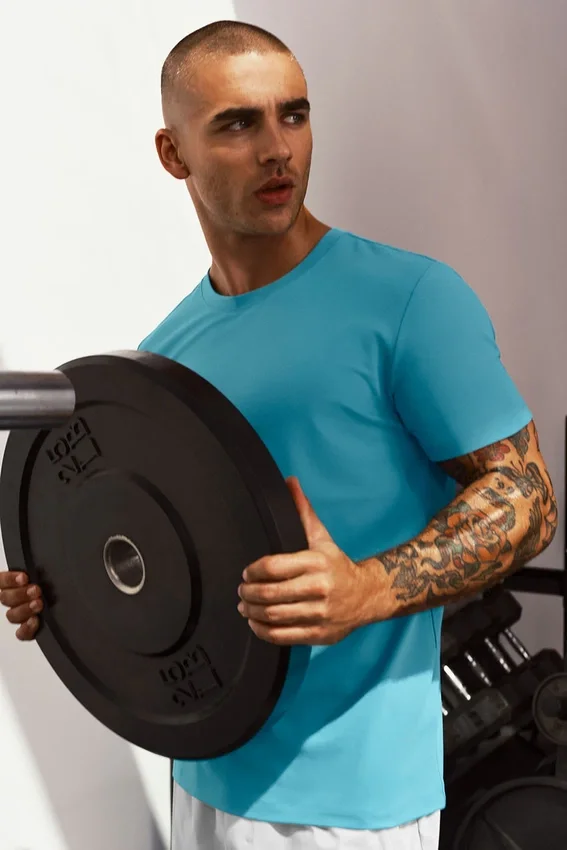 T-shirt à col rond et manches courtes Conquer Reform - Blue Breeze