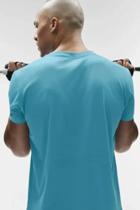 T-shirt à col rond et manches courtes Conquer Reform – Blue Breeze