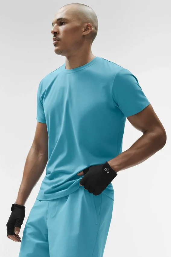 T-shirt à col rond et manches courtes Conquer Reform - Blue Breeze