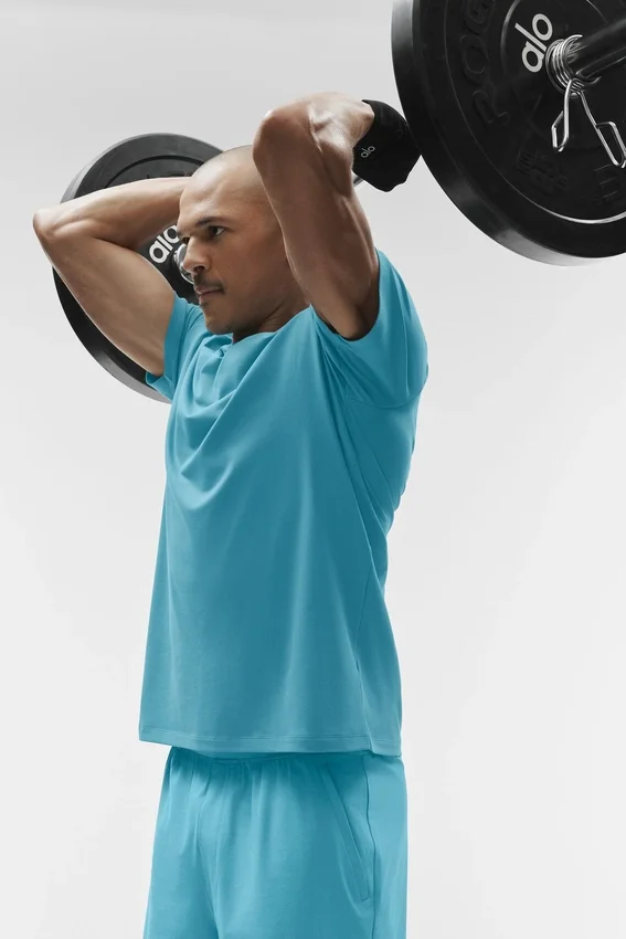 T-shirt à col rond et manches courtes Conquer Reform - Blue Breeze