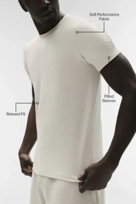 T-shirt à col rond et manches courtes Conquer Reform – Bone