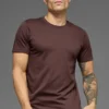 T-shirt à col rond et manches courtes Conquer Reform - Brownstone