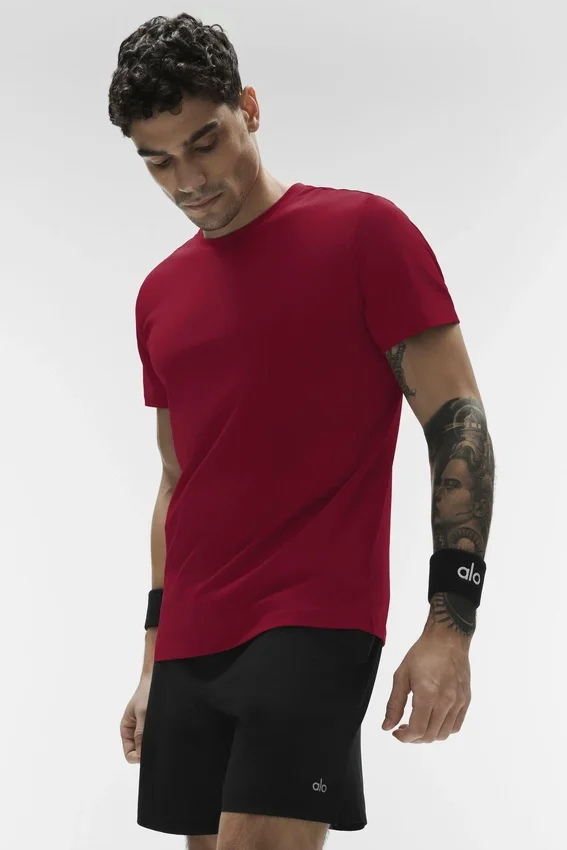 T-shirt à col rond et Manches courtes Conquer Reform - Garnet