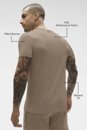 T-shirt à col rond et manches courtes Conquer Reform – Gravel