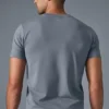 T-shirt à col rond et manches courtes Conquer Reform - Gris acier