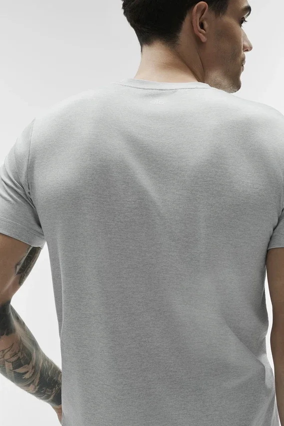 T-shirt à col rond et manches courtes Conquer Reform - Gris chiné athlétique