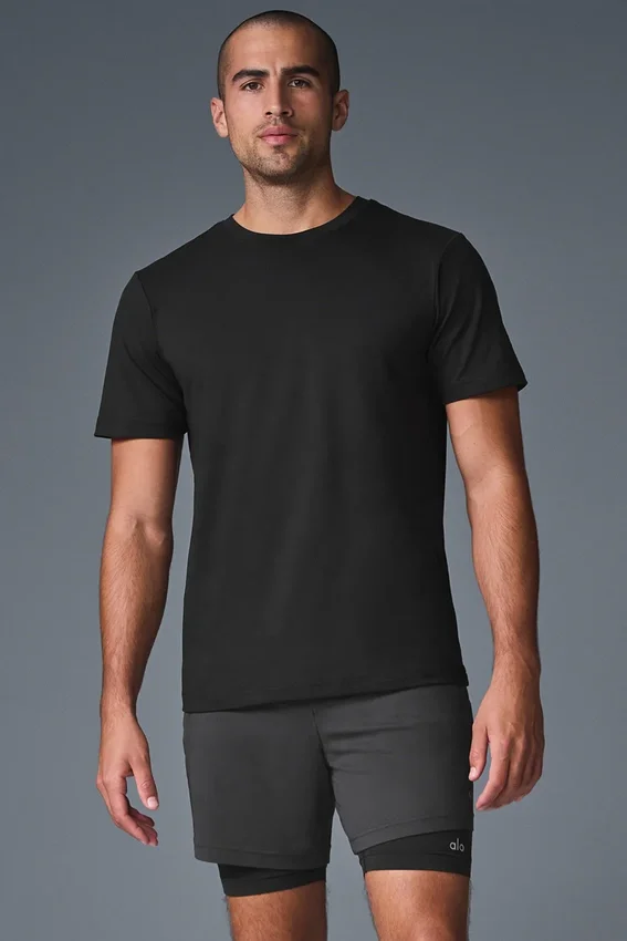 T-shirt à col rond et Manches courtes Conquer Reform - Noir