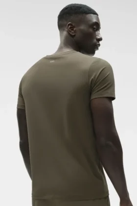 T-shirt à col rond et manches courtes Conquer Reform – Olive Tree