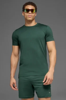 T-shirt à col rond et manches courtes Conquer Reform - Vert trèfle