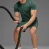 T-shirt à col rond et manches courtes Conquer Reform - Vert trèfle