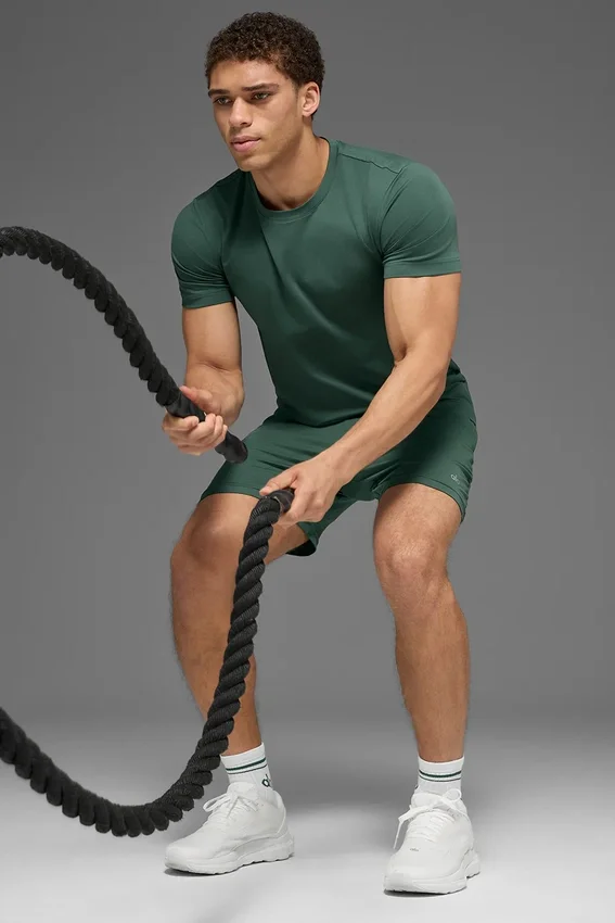 T-shirt à col rond et manches courtes Conquer Reform - Vert trèfle