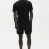 T-shirt à col rond et manches courtes en coton et cachemire « Ever Soft » - Noir