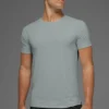 T-shirt à col rond et manches courtes Idol - Gris lunaire