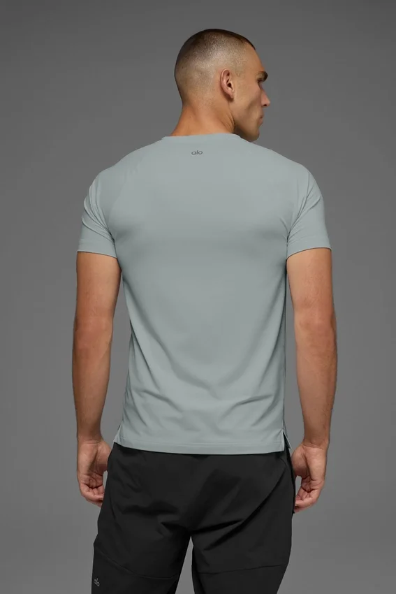 T-shirt à col rond et manches courtes Idol - Gris lunaire