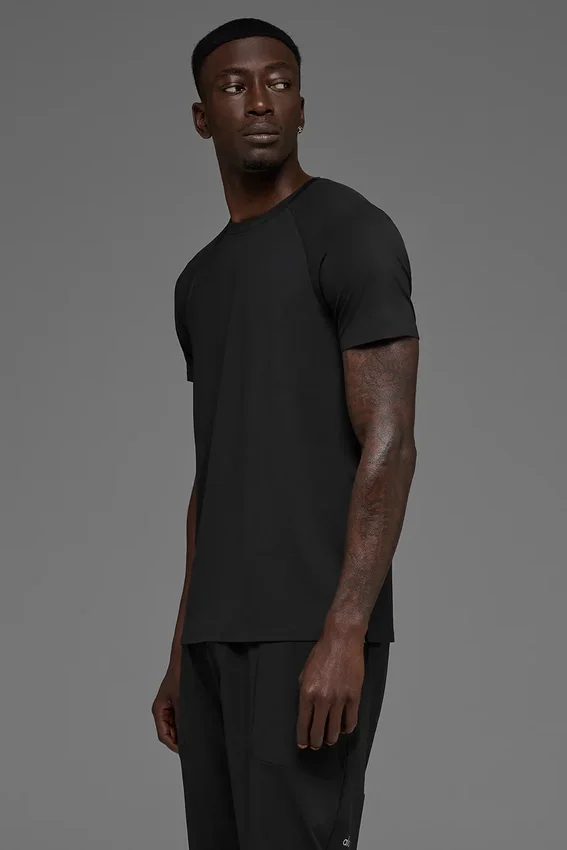 T-shirt à col rond et Manches courtes Idol - Noir