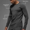 T-shirt à col rond et manches longues Alo Vapor - Anthracite