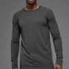 T-shirt à col rond et manches longues Alo Vapor - Anthracite