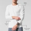 T-shirt à col rond et manches longues Alo Vapor - Blanc