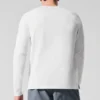T-shirt à col rond et manches longues Alo Vapor - Blanc