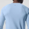 T-shirt à col rond et manches longues Alo Vapor - Bleu coquillage