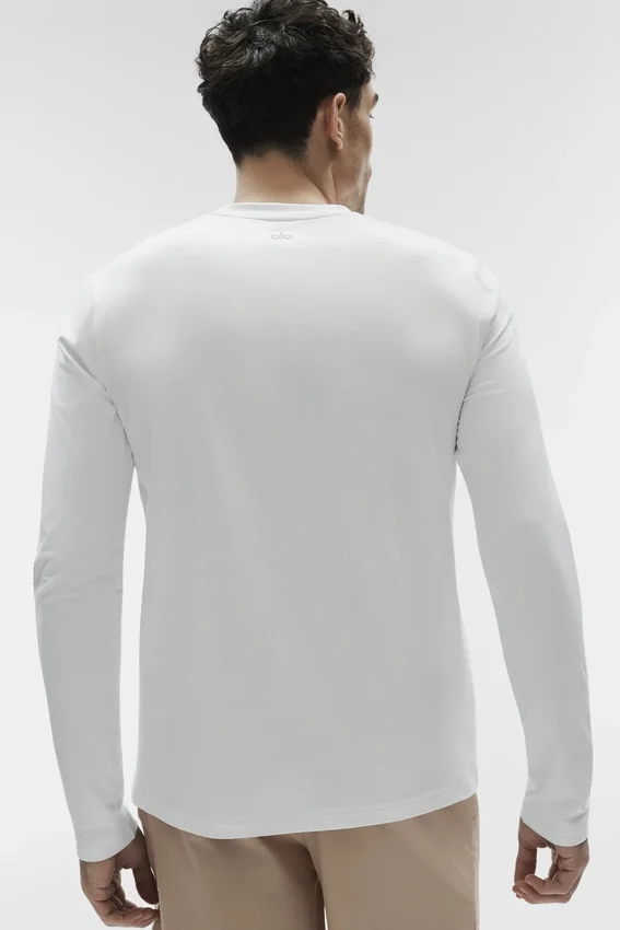 T-shirt à col rond et manches longues Conquer Reform - Blanc