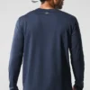 T-shirt à col rond et manches longues Conquer Reform - Bleu marine