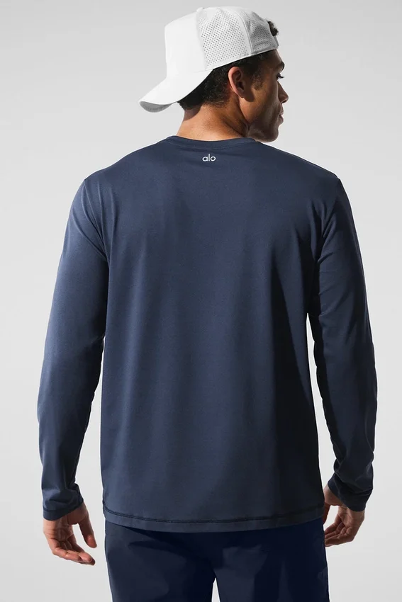T-shirt à col rond et manches longues Conquer Reform - Bleu marine
