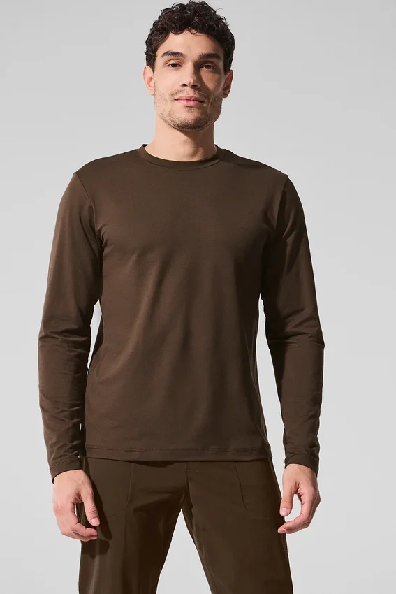T-shirt à col rond et manches longues Conquer Reform - Espresso