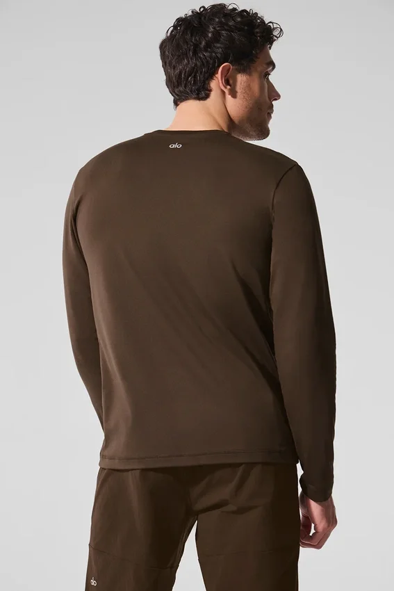 T-shirt à col rond et manches longues Conquer Reform - Espresso