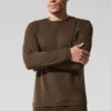 T-shirt à col rond et manches longues Conquer Reform - Espresso