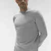 T-shirt à col rond et manches longues Conquer Reform - Gris chiné athlétique