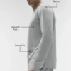 T-shirt à col rond et manches longues Conquer Reform - Gris chiné athlétique
