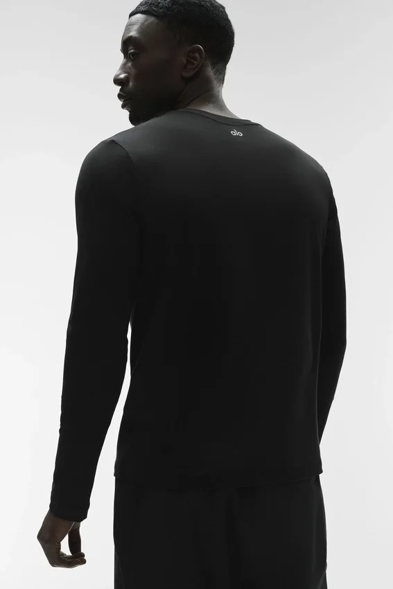 T-shirt à col rond et manches longues Conquer Reform - Noir
