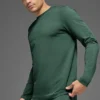 T-shirt à col rond et manches longues Conquer Reform – Vert trèfle