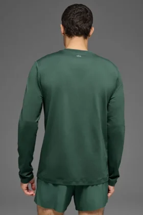T-shirt à col rond et manches longues Conquer Reform – Vert trèfle